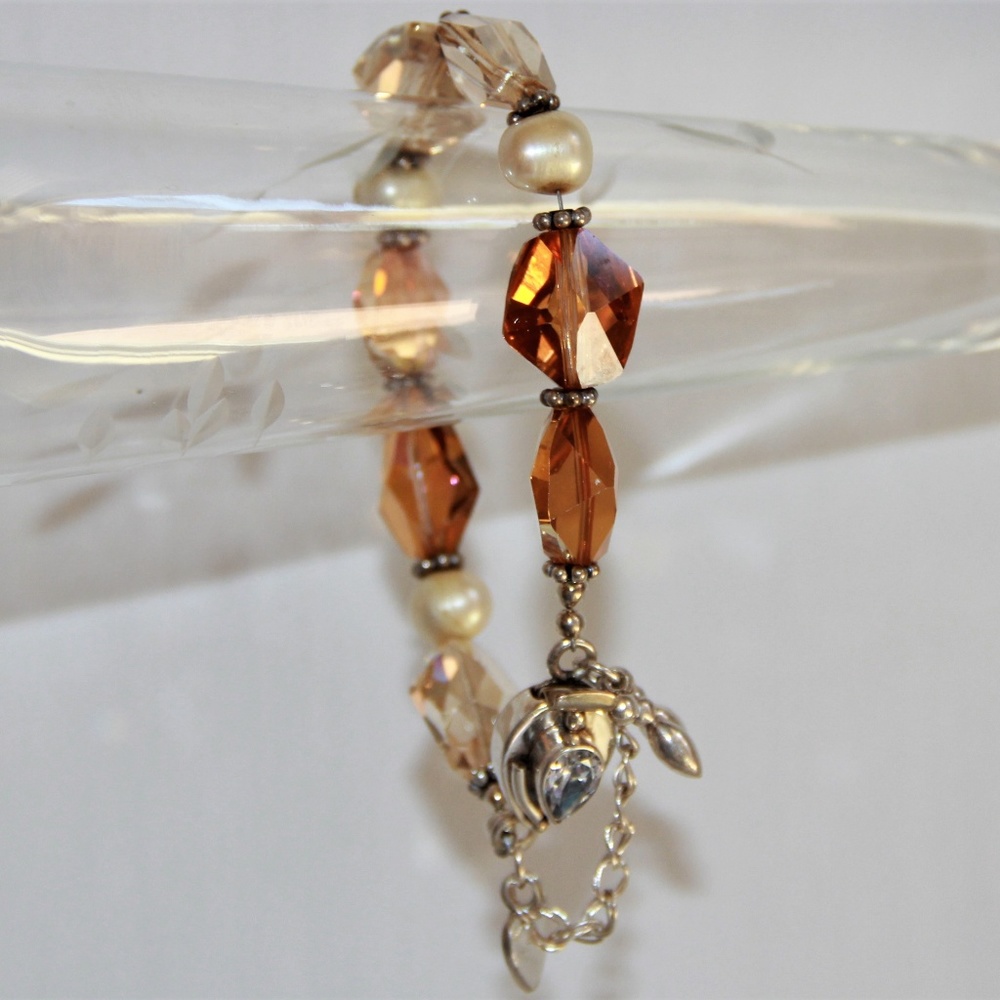 Sterling Silver, Swarovski Crystal Bracelet